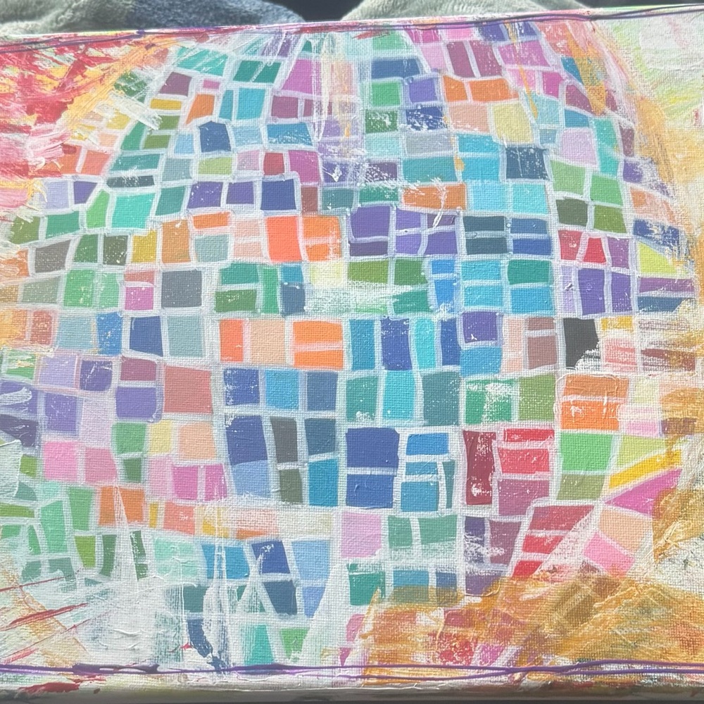 Colorful Mosaic Canvas originally art work by SJO